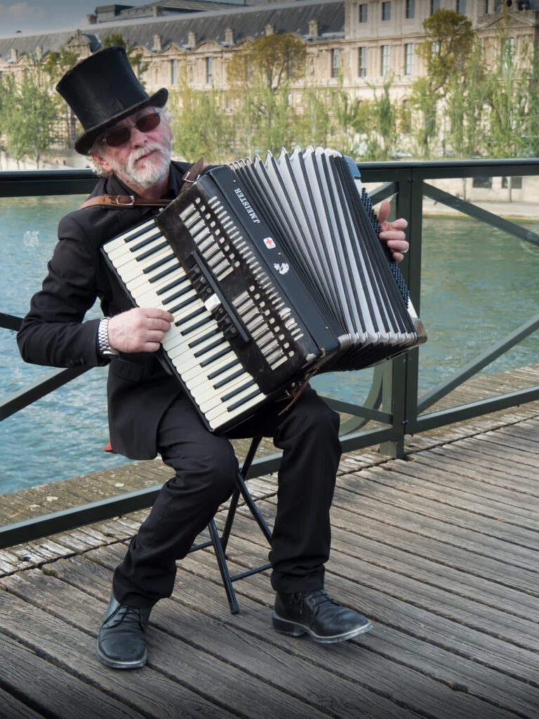 musician, street, paris